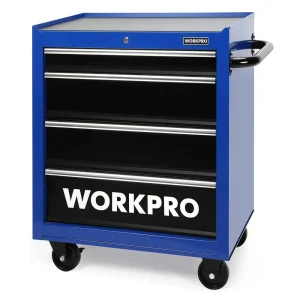WORKPRO 4-Drawer Tool Chest, 26-Inch Rolling Metal Tool Storage Cabinet with Casters, Locking System, Drawer Liner, 4...