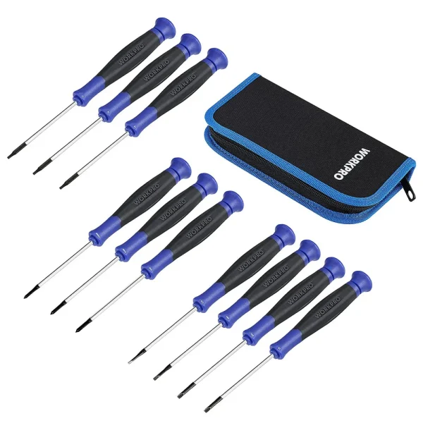 WORKPRO 10 Pcs Precision Screwdriver Set with Pouch