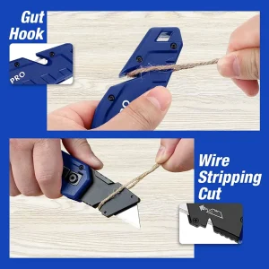 WORKPRO Folding Utility Knife Lightweight Nylon Handle Utility Cutter with 10-piece Extra Blades - view 2