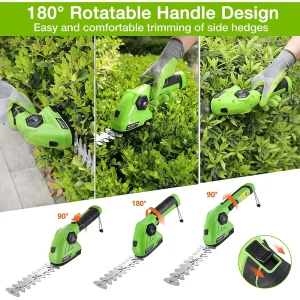 WORKPRO Cordless Grass Shear & Shrubbery Trimmer 2 in 1 Handheld Hedge Trimmer 7.2V Electric Grass T - view 3