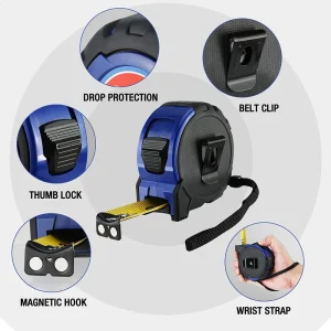WORKPRO 25FT Tape Measure, 1/8 Fractions, and 1/32 Accuracy Easy Read Measuring Tape, Retractable Ny - view 2