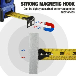 WORKPRO 25FT Tape Measure, 1/8 Fractions, and 1/32 Accuracy Easy Read Measuring Tape, Retractable Ny - view 4