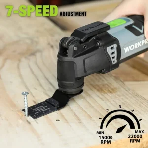 WORKPRO 3.0 Amp Corded Quick-Lock Replaceable Oscillating Saw with 7 Variable Speed 3° Oscillation A - view 3