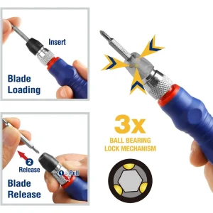 WORKPRO Precision Screwdriver Kit 69 Pcs with Quick Load Screwdriver Bits Holder Handle (W) - view 2