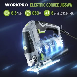 WORKPRO Jigsaw, 6.5AMP 850W Corded Electric Jig Saw Tool Kit - view 3