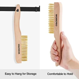 WORKPRO Wire Brush Set, 6 Pcs Brass/Stainless Steel Wire Scratch Brush Set - view 2