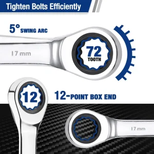 WORKPRO 7-Piece Ratcheting Combination Wrench Set - view 4