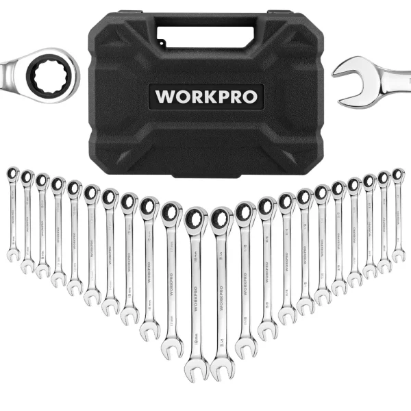WORKPRO 22-Piece Ratcheting Combination Wrench Set