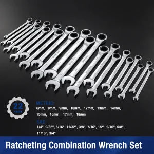 WORKPRO 22-Piece Ratcheting Combination Wrench Set - view 2