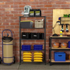 WORKPRO 5-Tier Wire Shelving Unit Metal Storage Shelves Rack, Heavy Duty Utility Shelving - view 3