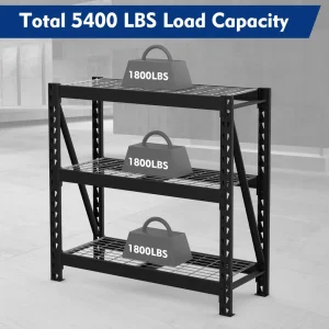 WORKPRO 3-Tier Garage Shelving Unit Heavy Duty Metal Storage Rack Height Adjustable Industrial Shelving - view 2