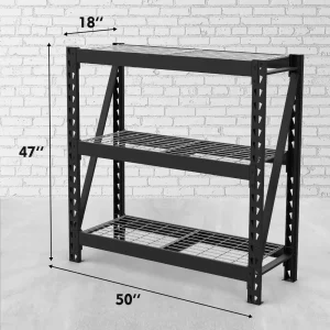 WORKPRO 3-Tier Garage Shelving Unit Heavy Duty Metal Storage Rack Height Adjustable Industrial Shelving - view 3