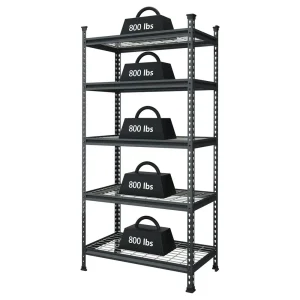 WorkPro 5-Tier Metal Storage Shelving Unit Adjustable Storage Rack Heavy Duty Shelf - view 2
