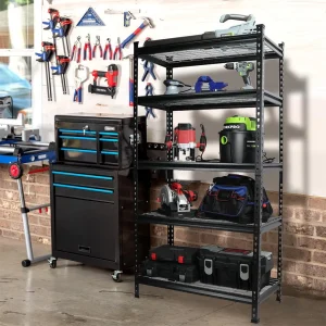 WorkPro 5-Tier Metal Storage Shelving Unit Adjustable Storage Rack Heavy Duty Shelf - view 4