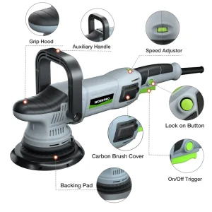 WORKPRO Buffer Polisher, 6-inch 1080W Dual Action Random Orbital Polish Kit - view 3