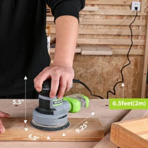 WORKPRO 2.5 Amp Electric 5-Inch Random Orbit Sander, 6 Variable Speeds 7000 to 14000 RPM - view 4