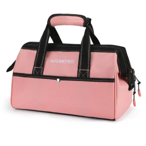 WORKPRO 13-Inch Tool Bag, Pink Soft Cloth Tool Storage Bags – Pink Ribbon