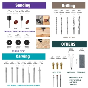 WORKPRO 306 Pcs Rotary Tool Accessories Kit, Fits Dremel Rotary Tool - view 3