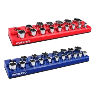 WORKPRO 1/2-inch, 1/4-inch, 3/8-inch Magnetic Socket Organizer Set