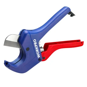 WORKPRO Ratchet PVC Pipe Cutter Tool, Cuts up to 1-5/8″, 2-1/2″ PEX