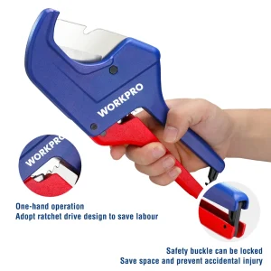 WORKPRO Ratchet PVC Pipe Cutter Tool, Cuts up to 1-5/8″, 2-1/2″ PEX - view 2