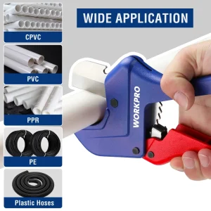 WORKPRO Ratchet PVC Pipe Cutter Tool, Cuts up to 1-5/8″, 2-1/2″ PEX - view 3