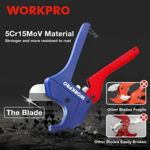 WORKPRO Ratchet PVC Pipe Cutter Tool, Cuts up to 1-5/8″, 2-1/2″ PEX - view 4