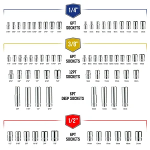 WORKPRO Mechanic Tool Set, 192 Pcs Socket Wrench Set with Storage Case - view 4