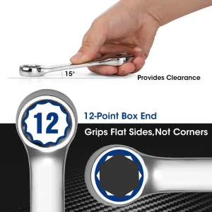 WORKPRO 12 Pcs Stubby Combination Wrench Set - view 3