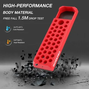 WORKPRO Magnetic Hex 39 Hole Screwdriver Drill Bit Organizer for 1/4 Inch Hex Bit & Drive Bit Adapte - view 2