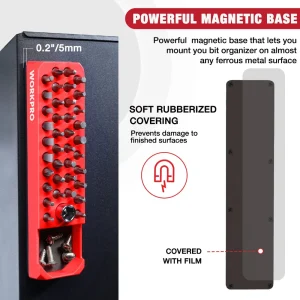 WORKPRO Magnetic Hex 39 Hole Screwdriver Drill Bit Organizer for 1/4 Inch Hex Bit & Drive Bit Adapte - view 3
