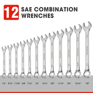 WORKPRO 12 Pcs Metric 8-19mm, Premium Cr-V Combination Wrench Set - view 2