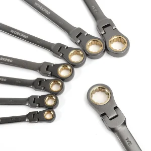 WORKPRO 8 Pcs Flex-Head Ratcheting Combination Wrench Set with Organizer Bag - view 2