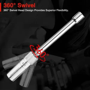 WORKPRO 5/8″ Magnetic Swivel Spark Plug With Thin Wall Socket, 3/8″ Drive x 8″ Total Length - view 4