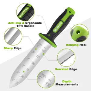 WORKPRO Garden Knife with Oxford Sheath, 7″ Stainless Steel Blade with Cutting Edge - view 4