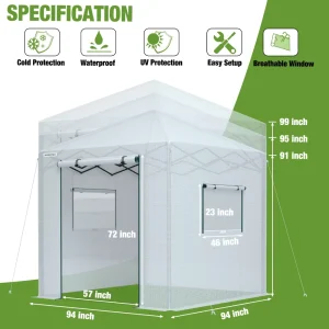 WORKPRO 8’x 8′ Portable Walk-in Greenhouse - view 2