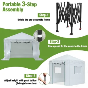 WORKPRO 8’x 8′ Portable Walk-in Greenhouse - view 3