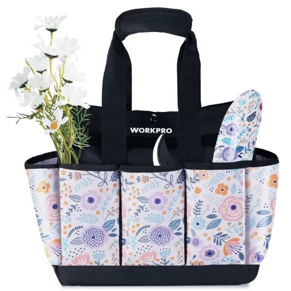 WORKPRO 12″ x 12″ x 6″ Garden Tool Bag with 9 Pockets
