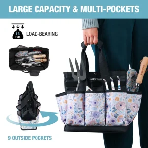 WORKPRO 12″ x 12″ x 6″ Garden Tool Bag with 9 Pockets - view 4