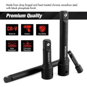 WORKPRO 9 Pcs Impact Driver Extension Bar Set - view 3