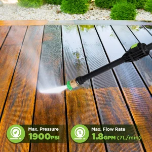 WORKPRO 1900 Max PSI 1.8 GPM 12-Amp Compact Electric High Pressure Washer - view 2