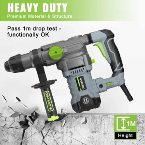 WORKPRO 12.5AMP 1-1/4 Inch Premium SDS-Plus Rotary Hammer Drill, Heavy Duty Corded Version - view 2