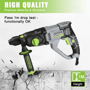 WORKPRO 7.5AMP 1-1/4 Inch Premium SDS-Plus Rotary Hammer Drill, Lightweight Corded Version - view 2