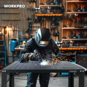 WORKPRO 36”×18” Portable Welding Table, 1200 lbs Load Capacity, Nitriding Tabletop - view 2