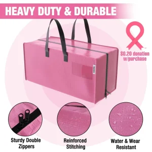 WORKPRO 6 Pack Extra Large Heavy-Duty Storage Moving Tote Bags with Zippers & Carrying Handles Backp - view 4