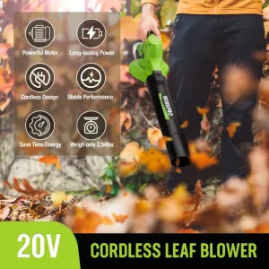 WORKPRO 20V Lightweight Mini Cordless Leaf Blower wih Battery and Charger, 2-Speed Control - view 2
