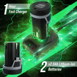 WORKPRO 6-Inch Dual Action Cordless Car Buffer Polisher with 2 pcs 12V Rechargeable Battery - view 4