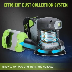 WORKPRO Brushless and Cordless 20V 5in Electric Orbit Sander - view 4