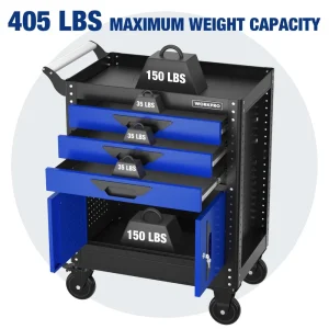 WORKPRO 27.5 Inch 3-Drawer Rolling Tool Chest with Wheels - view 4