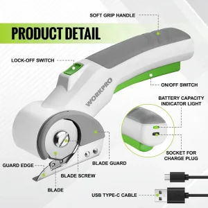 WORKPRO 4V Cordless Rechargeable Electric Scissors - view 2
